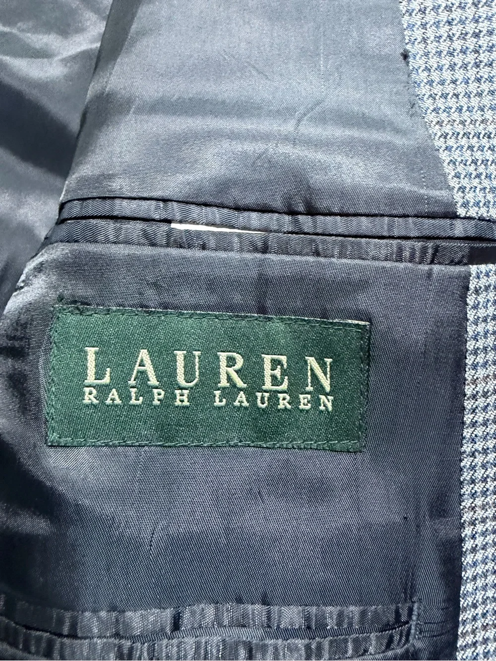 Ralph Lauren Gray-Blue Micro-Check Suit Jacket W